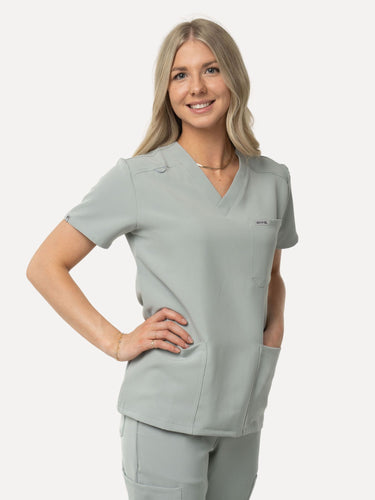 IRONIK Pulse Jogger Scrub Set with 3 Pocket Top – Seafoam Green