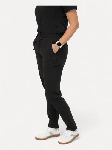 Black Cargo Scrub Pants with 10 Pockets - IRONIK Scrubs