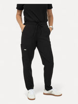 Black Cargo Scrub Pants with 10 Pockets - IRONIK Scrubs
