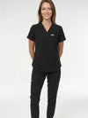 IRONIK Black Scrub Set - 1 Pocket Top & Joggers