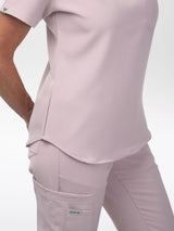 IRONIK 1 Pocket Contour Scrub Top – Blush Pink - IRONIK Scrubs