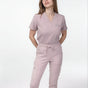 IRONIK 1 Pocket Contour Scrub Top – Blush Pink - IRONIK Scrubs