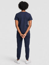 IRONIK 1 Pocket Contour Scrub Top – Navy Blue - IRONIK Scrubs