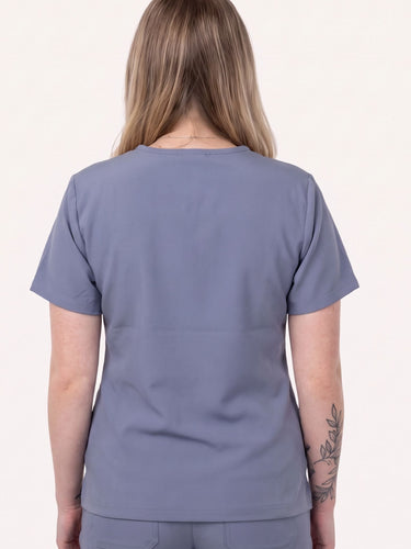 IRONIK 3 Pocket Solace Scrub Top – Twilight Sky Blue - IRONIK Scrubs
