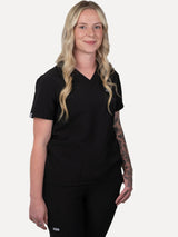 IRONIK Black Scrub Set - Top & Joggers - IRONIK Scrubs