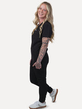 IRONIK Black Scrub Set - Top & Joggers - IRONIK Scrubs
