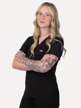 IRONIK Black Scrub Set - Top & Joggers - IRONIK Scrubs