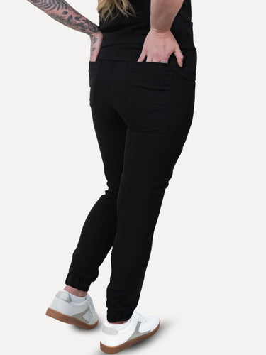IRONIK Black Scrub Set - Top & Joggers - IRONIK Scrubs