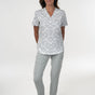 IRONIK Damask Pattern Top Scrub Set - 1 Pocket Top & Joggers - IRONIK Scrubs