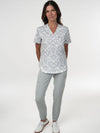 IRONIK Damask Pattern Top Scrub Set - 1 Pocket Top & Joggers