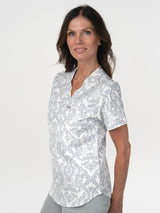 IRONIK Damask Pattern Top Scrub Set - 1 Pocket Top & Joggers - IRONIK Scrubs