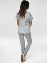 IRONIK Damask Pattern Top Scrub Set - 1 Pocket Top & Joggers - IRONIK Scrubs