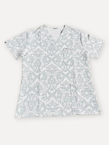 IRONIK Damask Pattern Top Scrub Set - Top & Joggers - IRONIK Scrubs