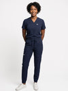 IRONIK Navy Blue Scrub Set - 1 Pocket Top & Joggers