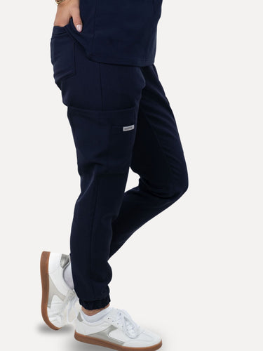 IRONIK Navy Blue Scrub Set - Top & Joggers - IRONIK Scrubs
