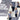 IRONIK Navy Floral Pattern Top Scrub Set - Top & Joggers - IRONIK Scrubs