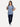 IRONIK Navy Floral Pattern Top Scrub Set - Top & Joggers - IRONIK Scrubs