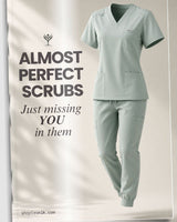 IRONIK Seafoam Green Scrub Set - 1 Pocket Top & Joggers - IRONIK Scrubs
