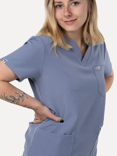 IRONIK Twilight Blue Scrub Set - Top & Joggers - IRONIK Scrubs