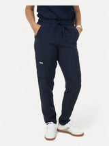 Navy Blue Cargo Scrub Pants with 10 Pockets - IRONIK Scrubs