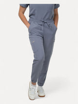 Twilight Sky Blue Women's Scrubs Jogger Pants with 10 Pockets - IRONIK Scrubs