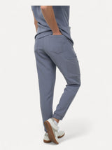 Twilight Sky Blue Women's Scrubs Jogger Pants with 10 Pockets - IRONIK Scrubs