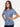 Womens Navy Scrub Top with Elegant Flower Pattern 3 Pockets - IRONIK Scrubs