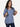 Womens Navy Scrub Top with Elegant Flower Pattern 3 Pockets - IRONIK Scrubs